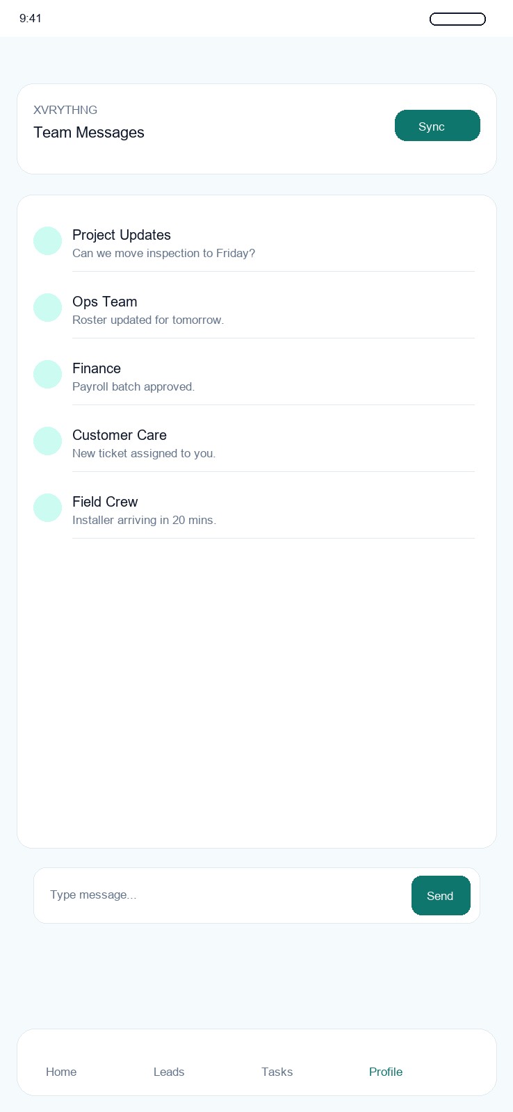 XVRYTHING mobile preview screen four